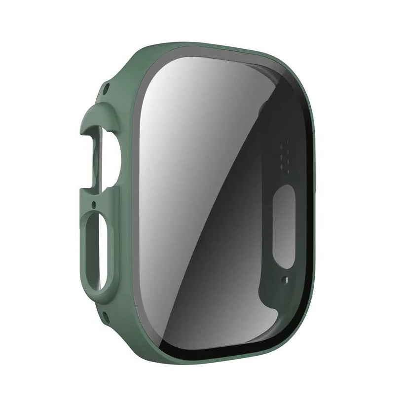 Anti-Spy Tempered Glass Screen Protector with Protective Case for Apple Watch