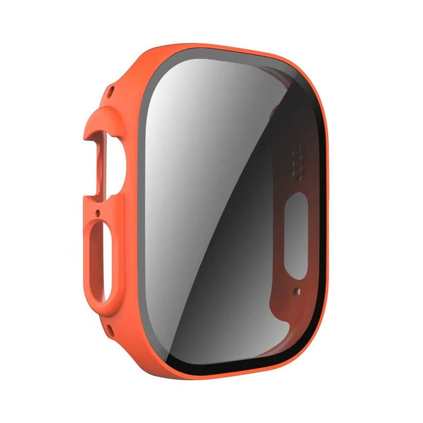 Anti-Spy Tempered Glass Screen Protector with Protective Case for Apple Watch