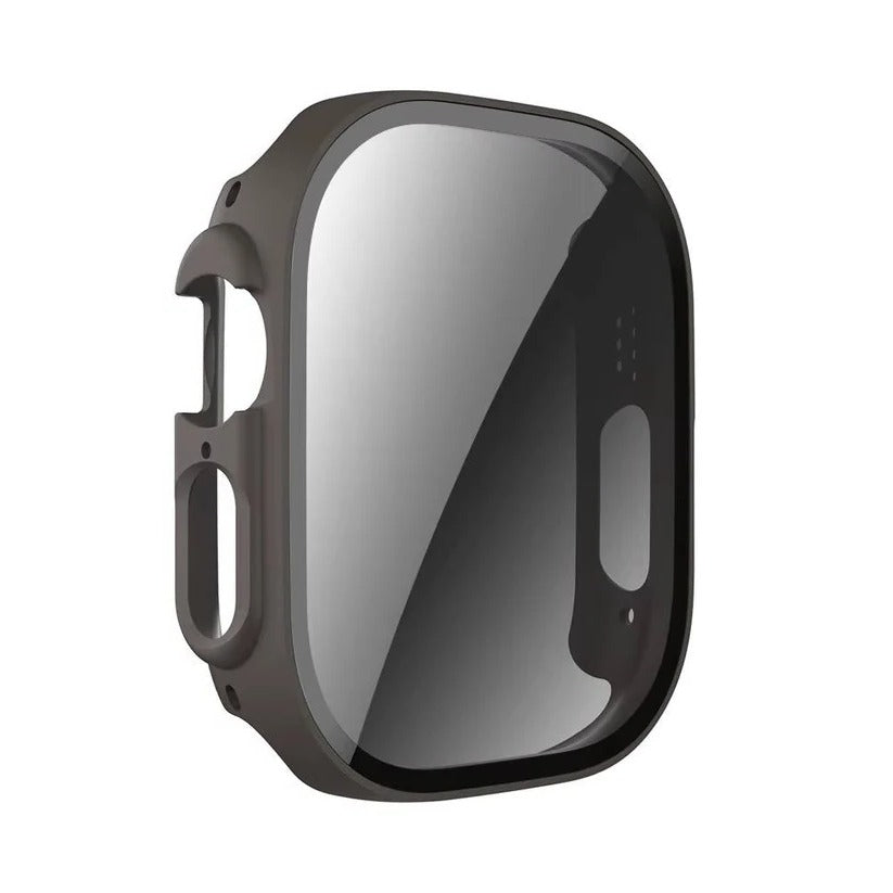 Anti-Spy Tempered Glass Screen Protector with Protective Case for Apple Watch