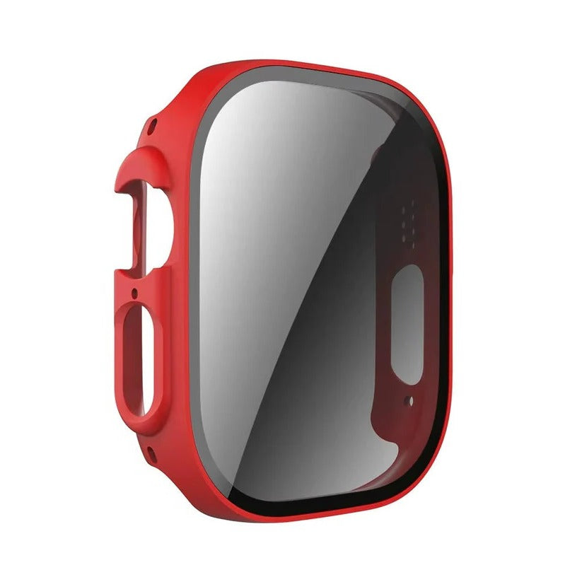 Anti-Spy Tempered Glass Screen Protector with Protective Case for Apple Watch