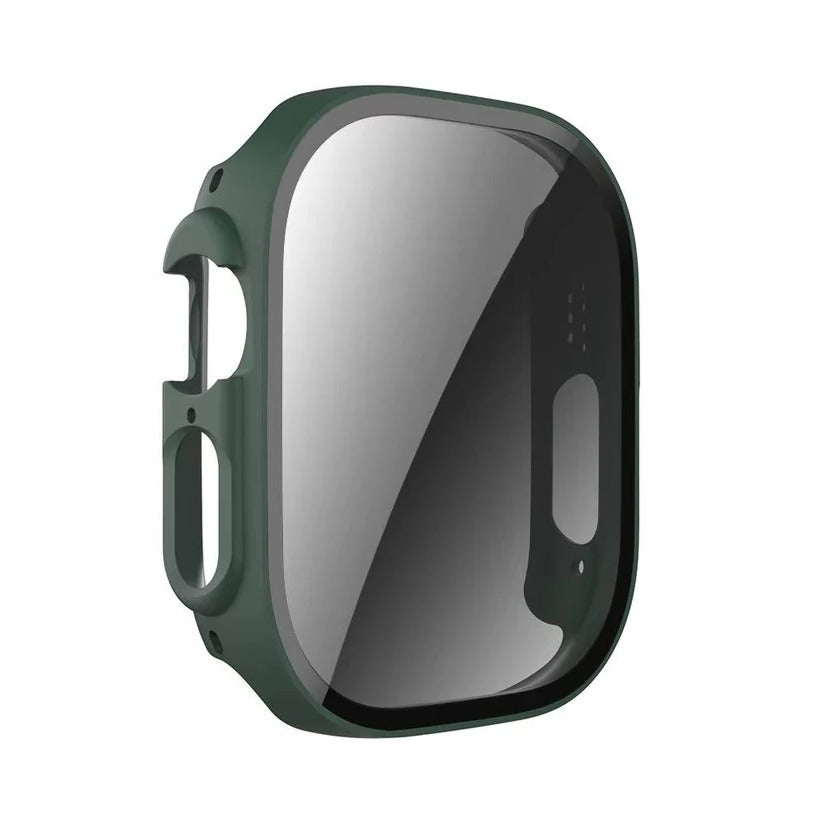 Anti-Spy Tempered Glass Screen Protector with Protective Case for Apple Watch