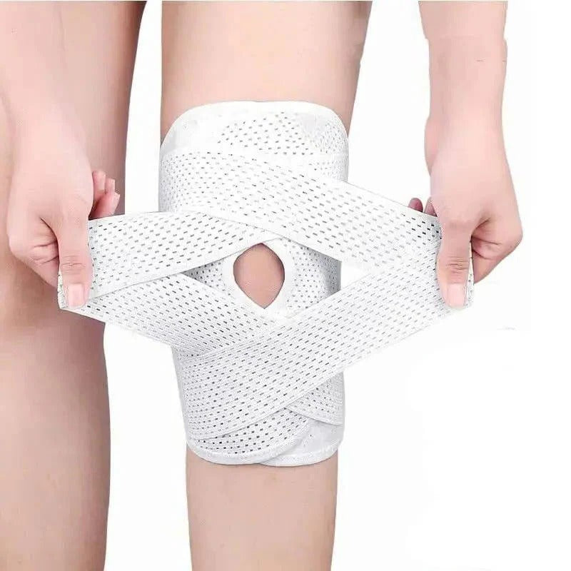 Adjustable Knee Support Brace with Side Stabilizers for Injury Recovery and Pain Relief