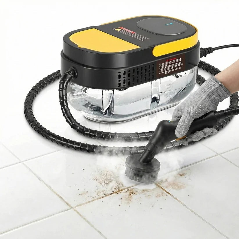 Handheld Steam Cleaner for Home and Car Use on Tile, Grout and Floor Surfaces