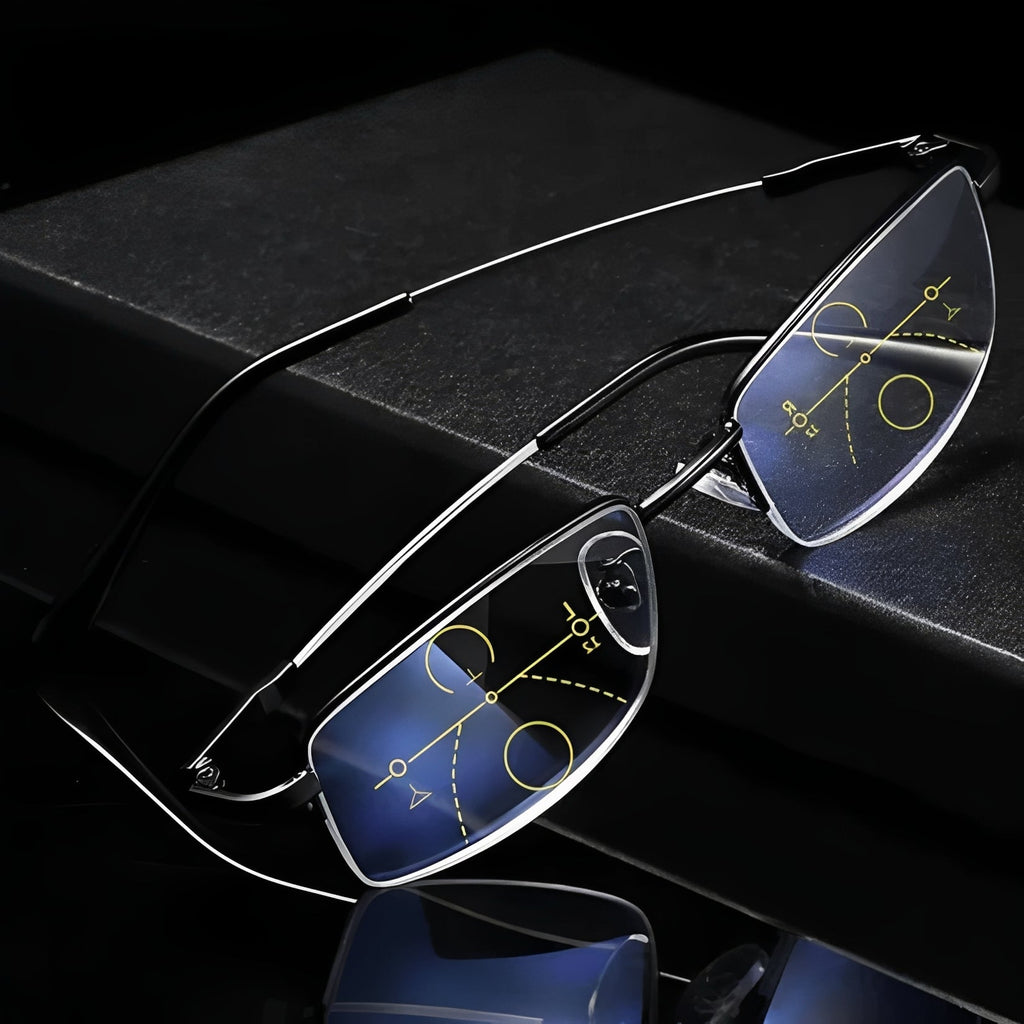 Multifocal Progressive Reading Glasses with UV400 Photochromic Lenses