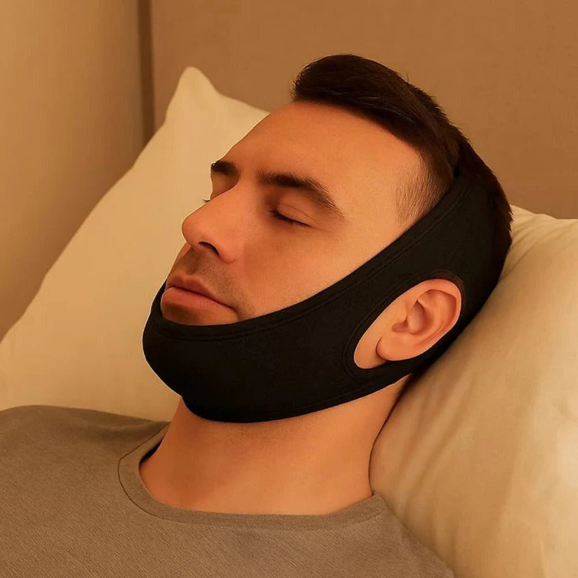 Anti-Snoring Chin Strap with Adjustable Fit for Quiet and Restful Sleep