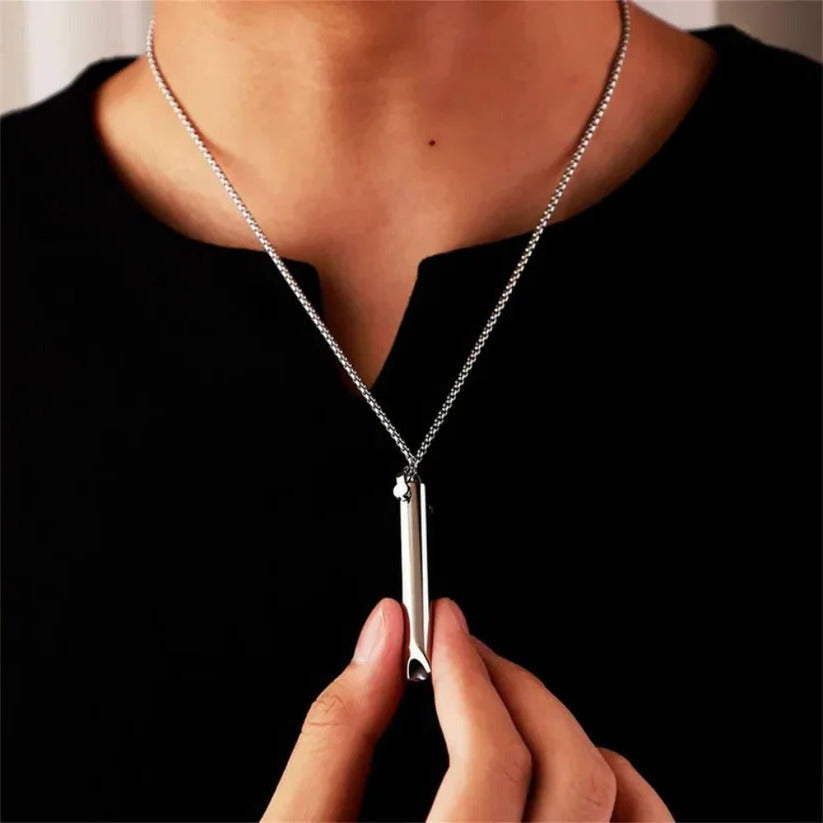 Portable Breathing Relaxation Trainer Whistle for Stress Relief and Calm