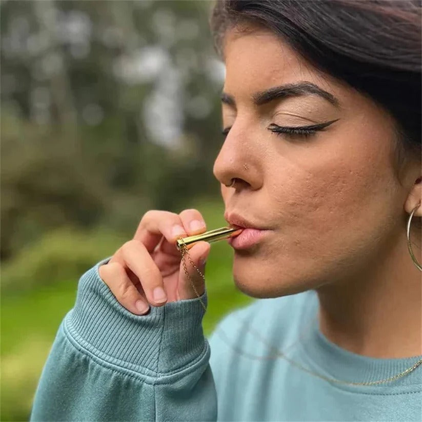 Portable Breathing Relaxation Trainer Whistle for Stress Relief and Calm
