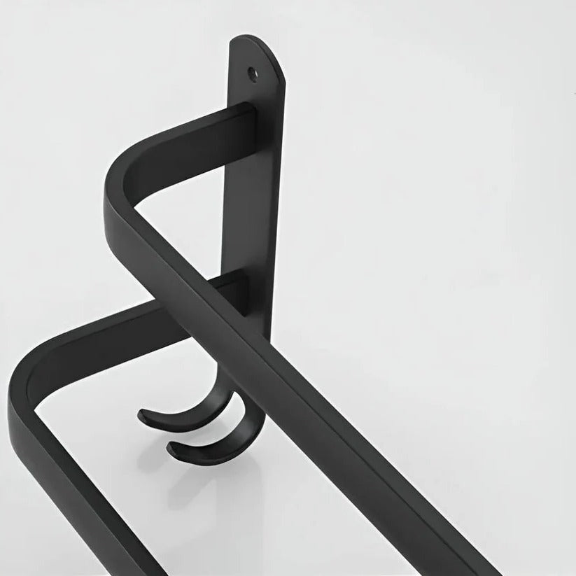 Layered Aluminum Wall Mounted Towel Rack for Bathroom Storage