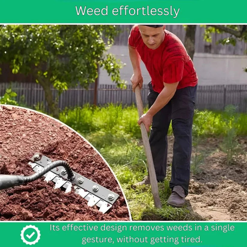 Durable Steel Garden Rake for Effective Weed Removal and Soil Control