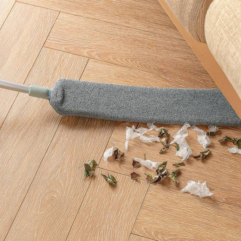 Adjustable Long Reach Flat Duster for High Surfaces and Tight Spaces