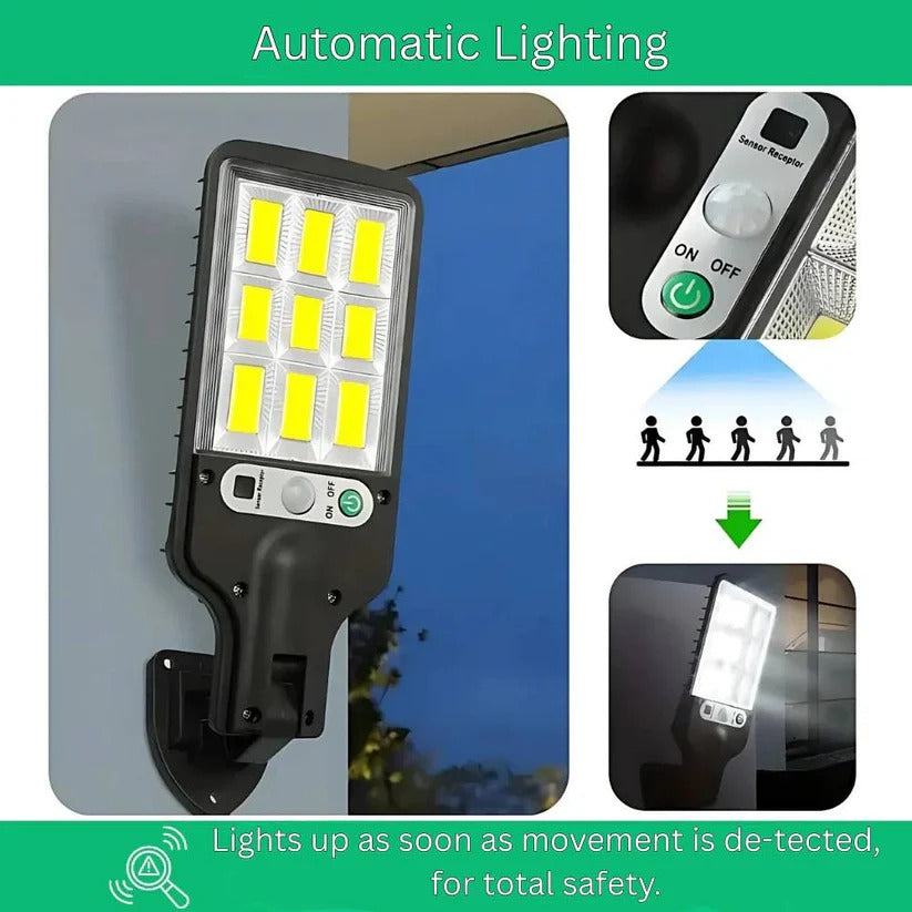 Outdoor Solar Wall Light with Built-In Motion Sensor for Eco-Friendly Illumination