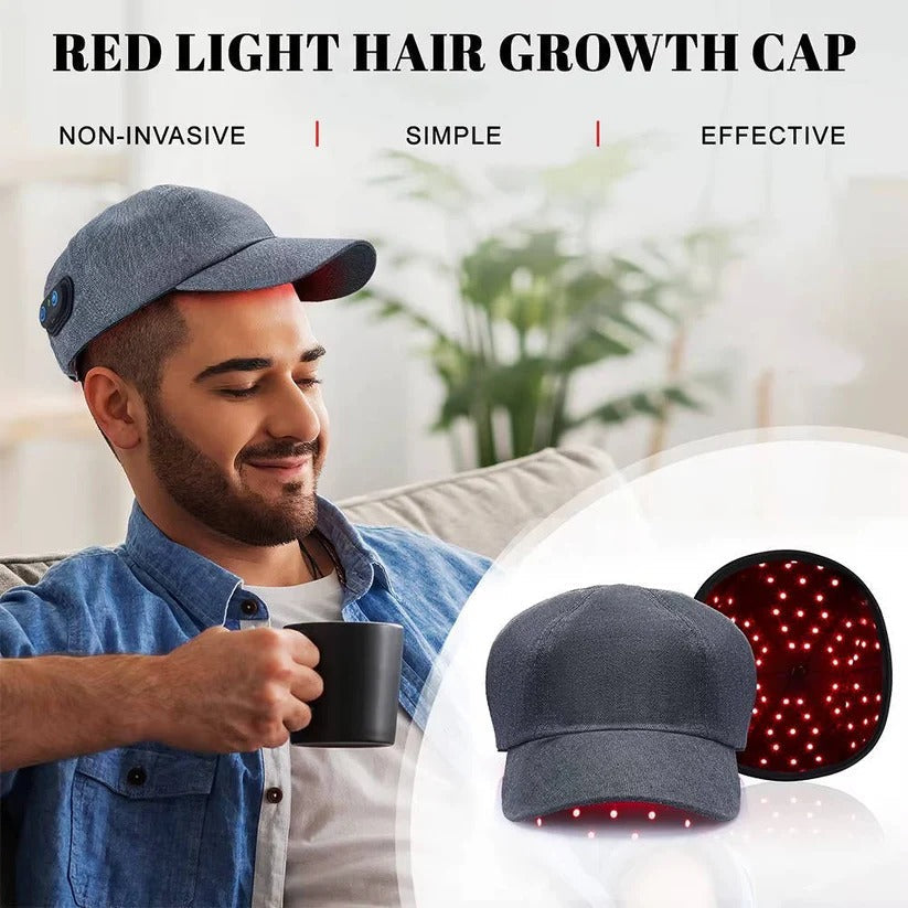 Dual Wavelength Red and Infrared LED Scalp Care Device with 660nm and 850nm Light Therapy