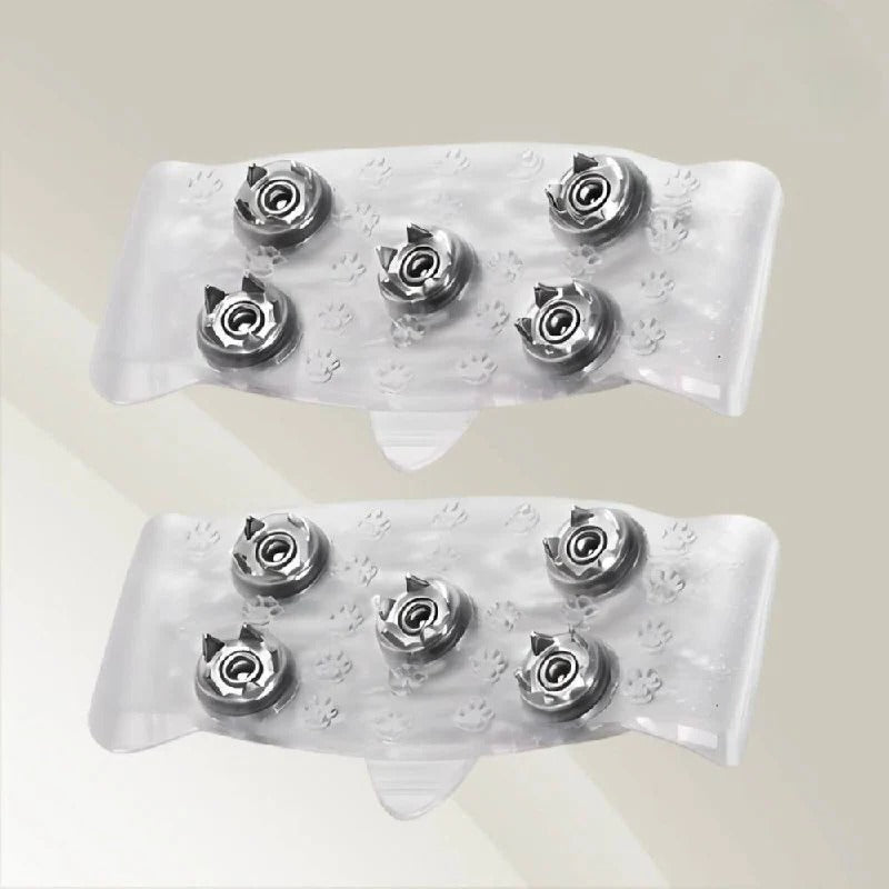 Slip-Resistant Ice Traction Cleats with Steel Spikes for Winter Walking