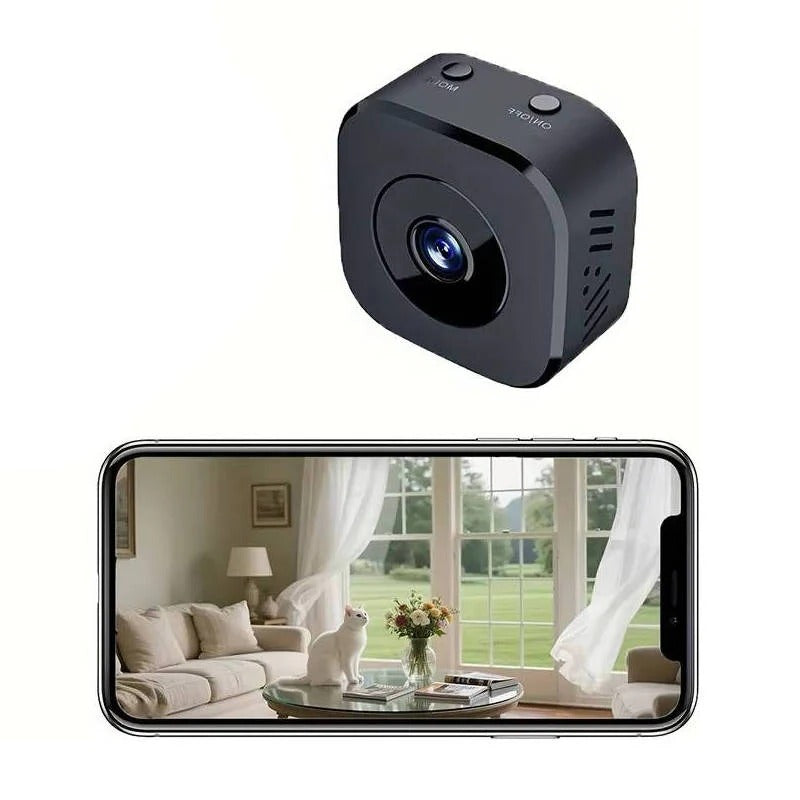 Mini 4K Wi Fi Indoor Security Camera with Night Vision and Motion Alerts