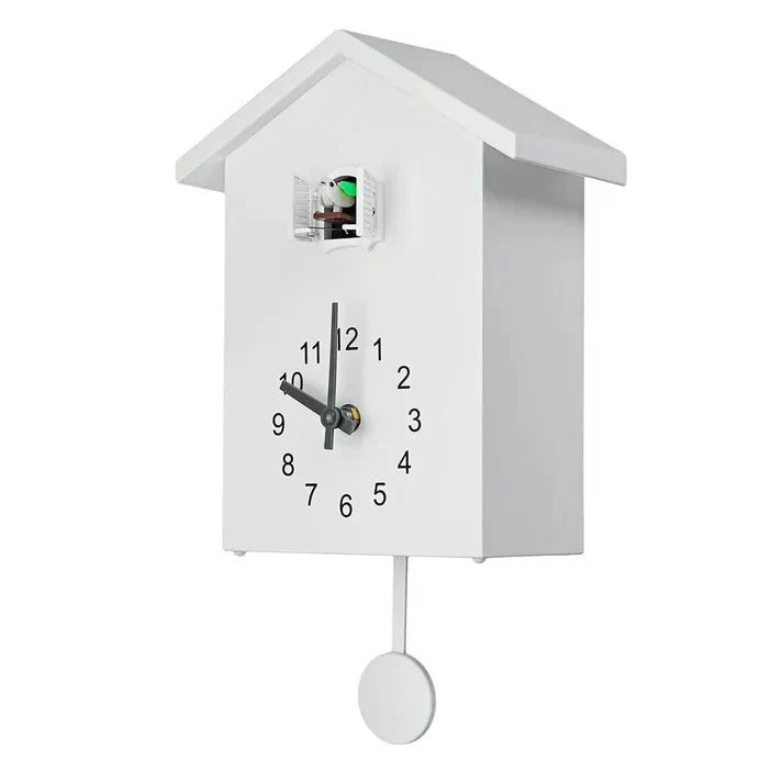 Ornamental Wall Clock with Bird Accent and Adjustable Sound