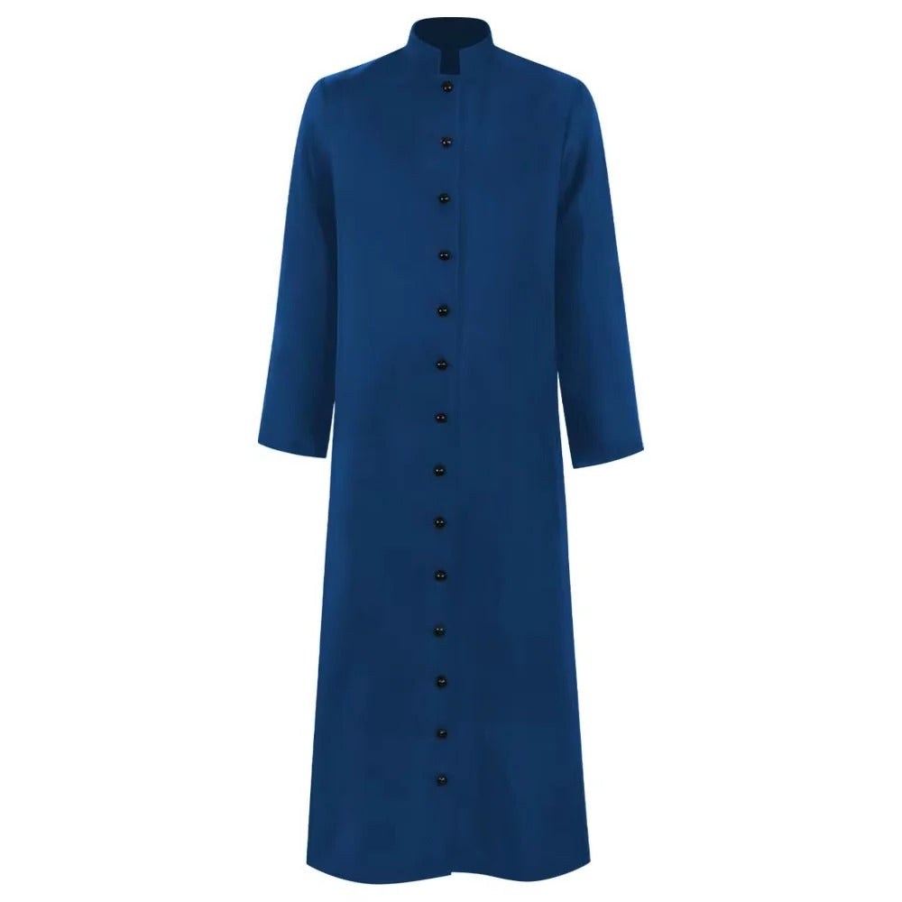 Medieval Flowing Wizard Robe Costume for Cosplay and Stage