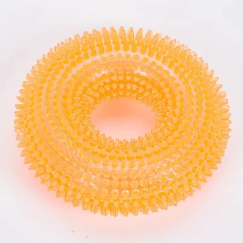Rubber Dog Chew Ring Toy with Built In Squeaker