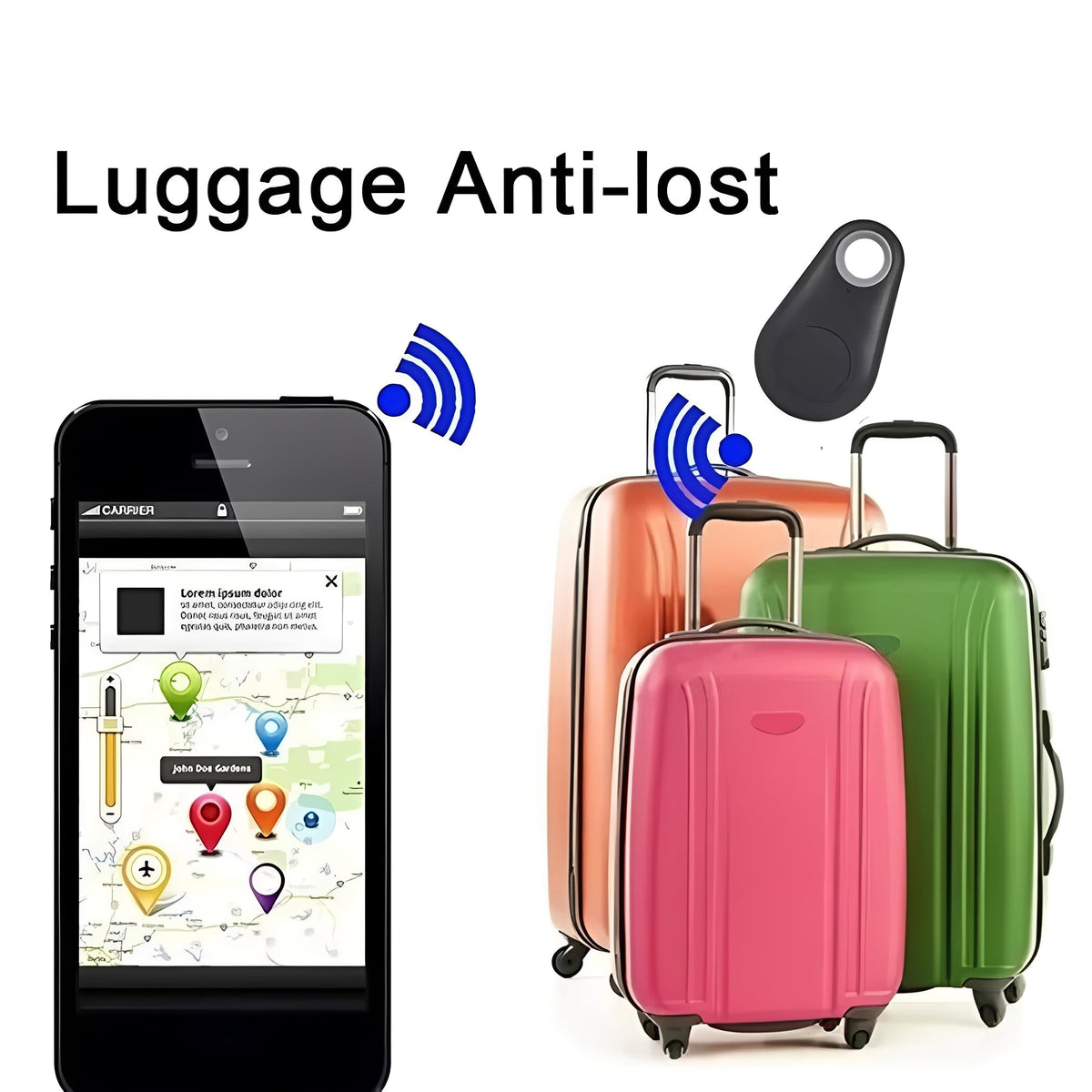 Portable Bluetooth 5.0 Locator for Personal Items and Pets