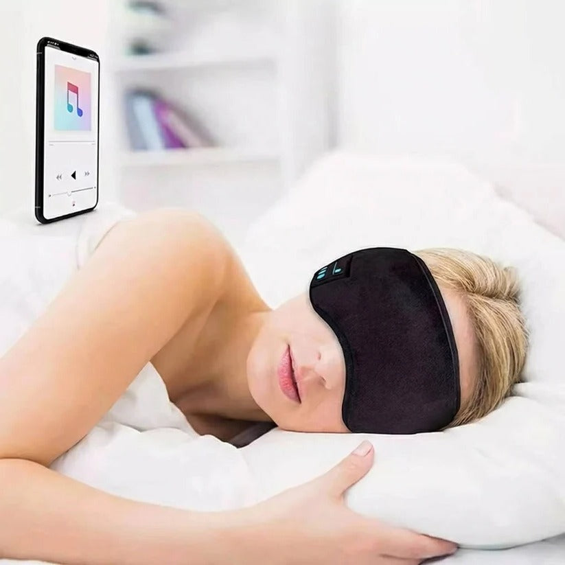 Bluetooth Sleep Mask Headphones with Adjustable Fit and Built In Speakers