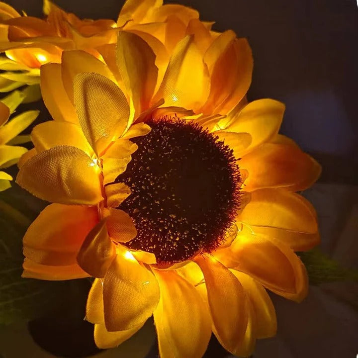 USB Rechargeable LED Sunflower Lamp with Adjustable Stem