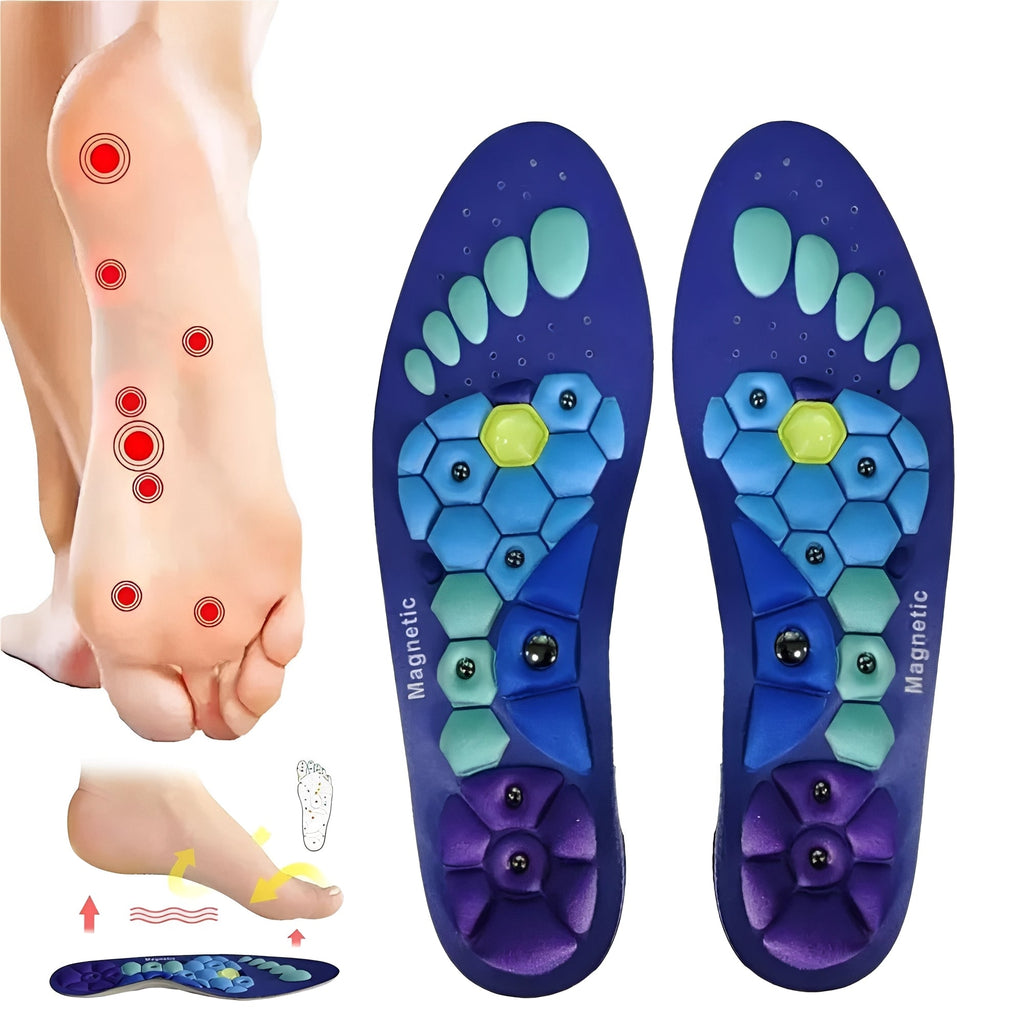 Magnetic Comfort Insoles with Cushioning and Arch Support