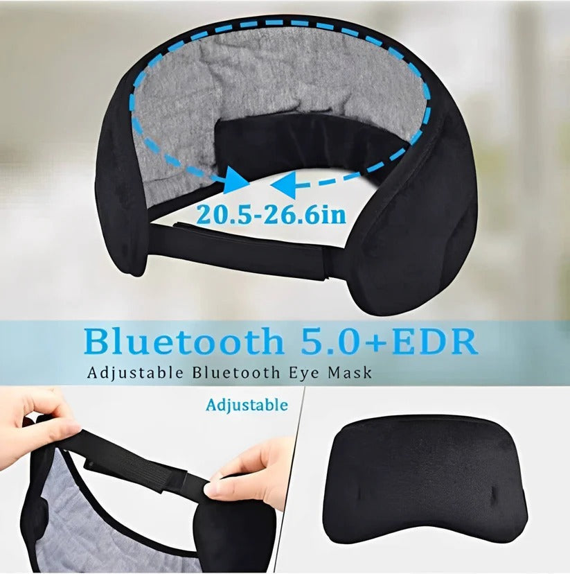 Bluetooth Sleep Mask Headphones with Adjustable Fit and Built In Speakers