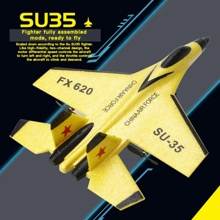 Electric RC Plane SU35 2.4GHz Remote Control with LED Lights