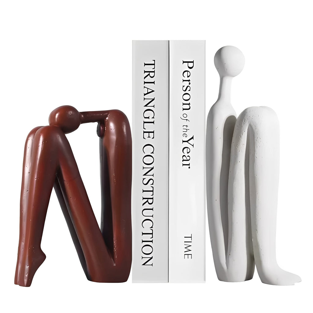 Polyresin Decorative Bookends for Home and Office, Set of 2