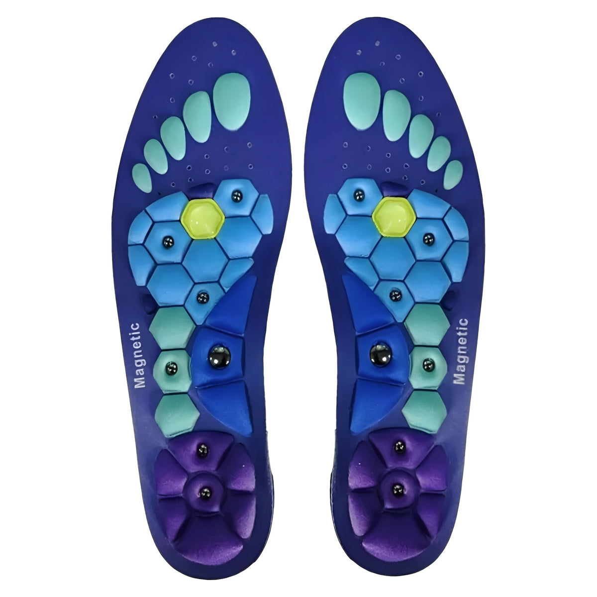 Magnetic Comfort Insoles with Cushioning and Arch Support