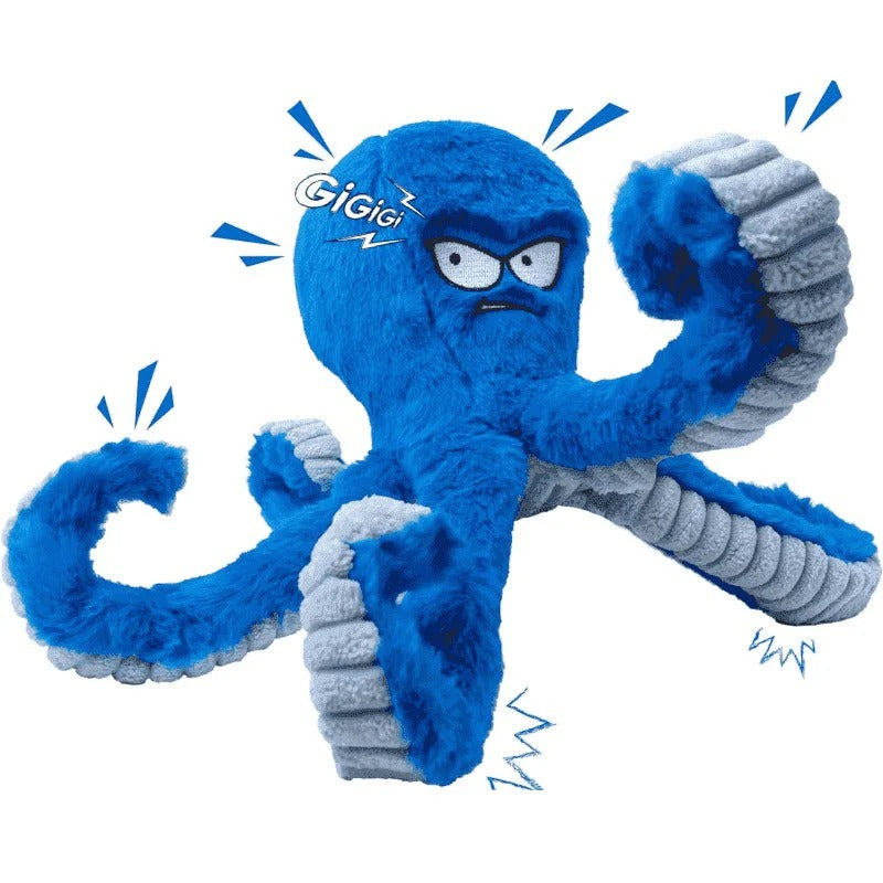 Squeaky Plush Dog Toy with Crinkle and Chew Features