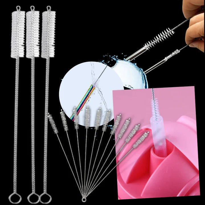 Reusable Straw Cleaning Brush Set for Cleaning, 10 Pieces