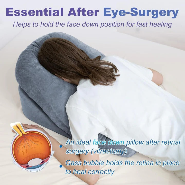 Face Down Recovery Pillow Recovery Pillow with Face Cavity Opening