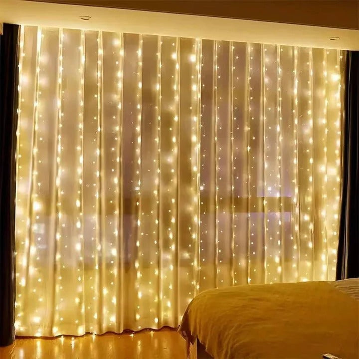 USB Powered LED Curtain String Lights for Indoor or Outdoor Use