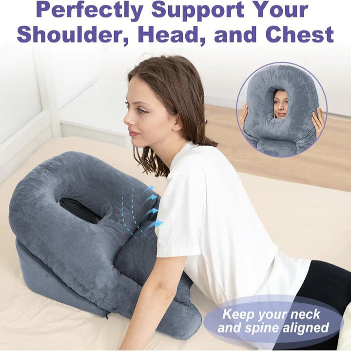 Face Down Recovery Pillow Recovery Pillow with Face Cavity Opening