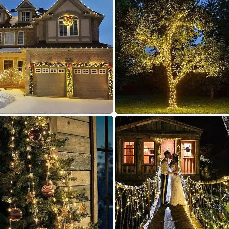 Solar Powered LED Garden String Lights