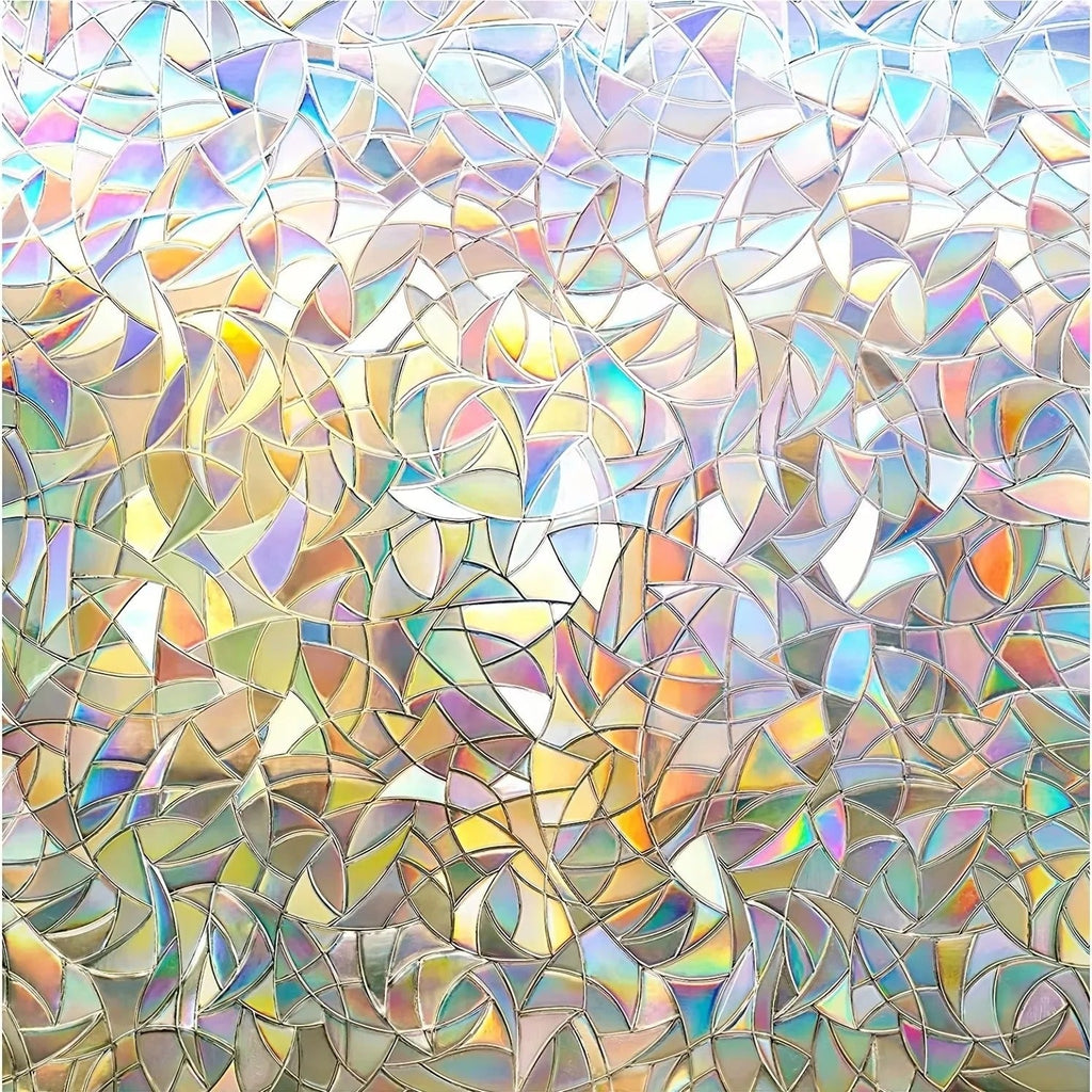 Rainbow Style Static Cling Window Film with Rainbow Design