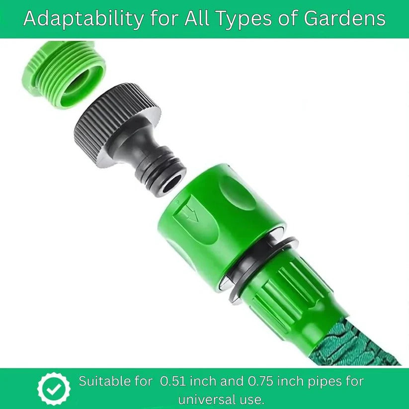 Flexible Expandable Garden Hose with 10 Nozzle Settings and Leak-Proof Fittings