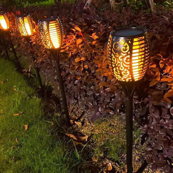 Solar Flame Torch Lights, Set of 2