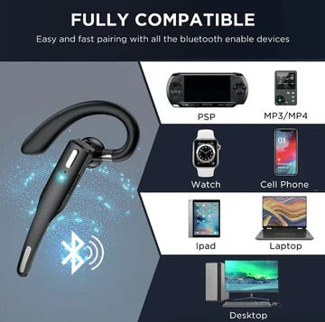 Bluetooth 5.1 Trucker Headset with Dual Mic Noise Cancelling