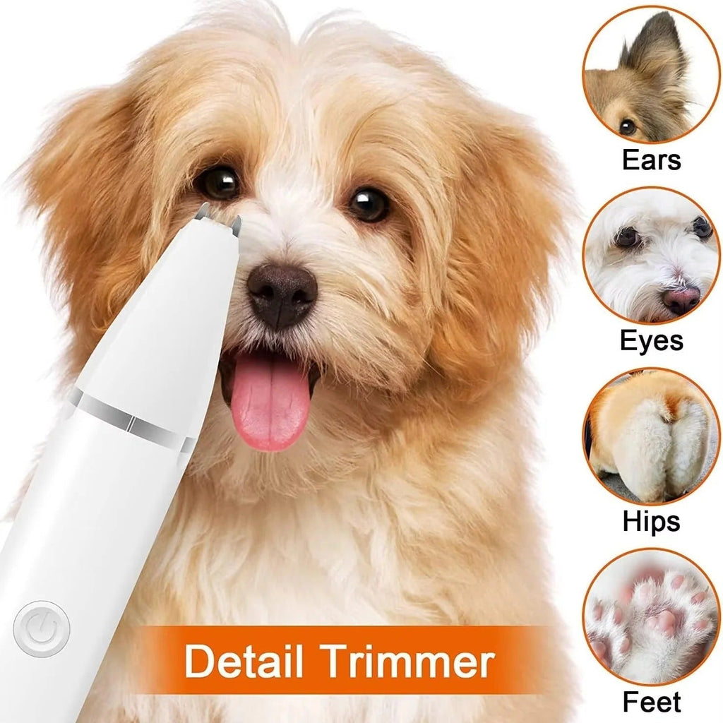 Cordless Pet Grooming Set with Clipper and Nail Grinder