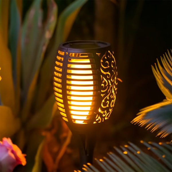 Solar Flame Torch Lights, Set of 2