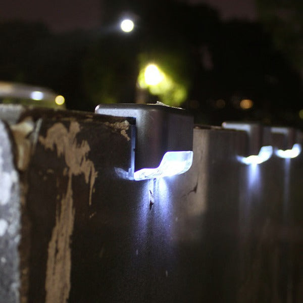 Outdoor Solar Powered Deck Lights, Set of 4