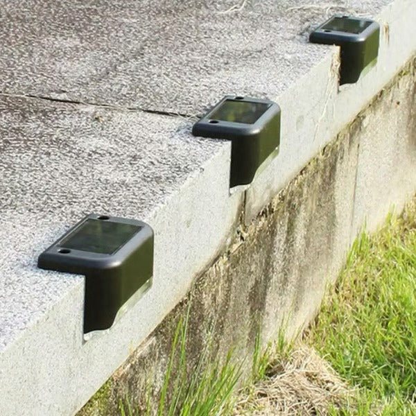 Outdoor Solar Powered Deck Lights, Set of 4