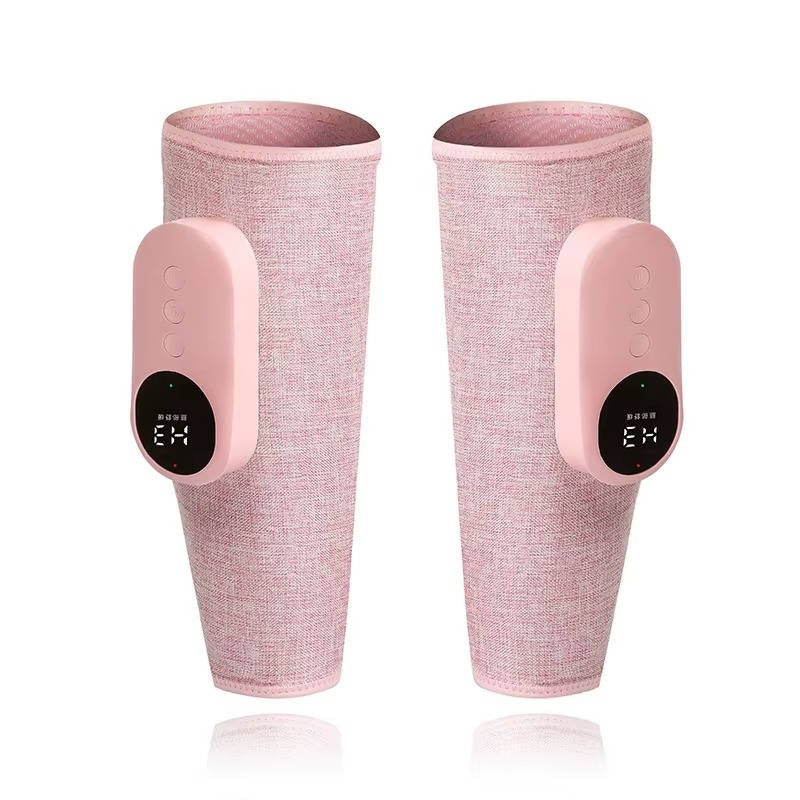 Cordless Air Compression Leg Massager with Heat Therapy and Calf Wrap Design