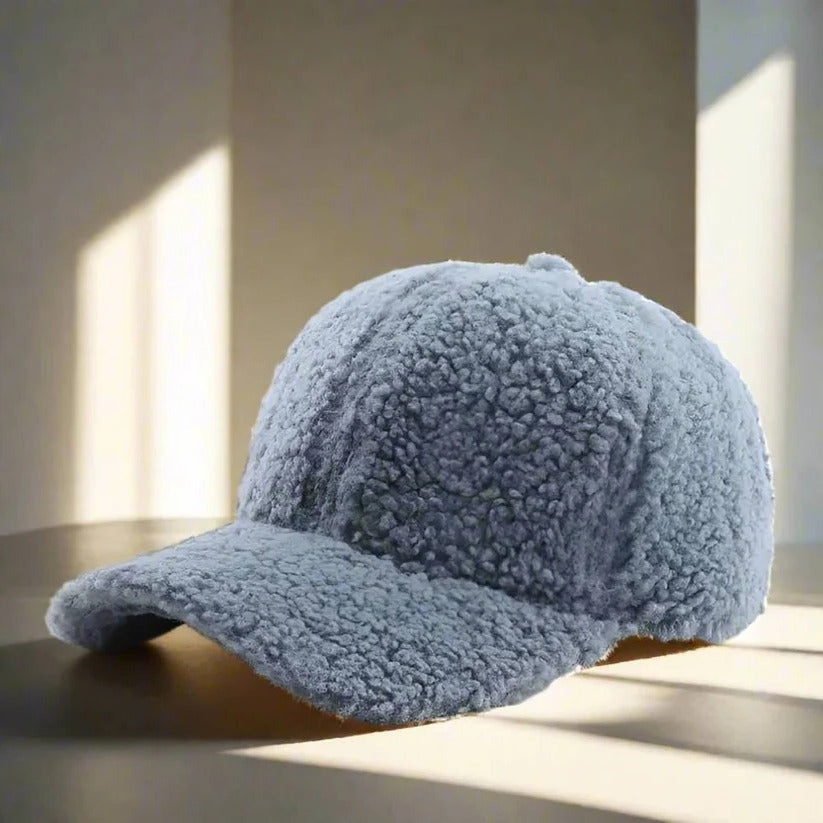 Teddy Fabric Adjustable Hat for Fall and Winter Casual Wear