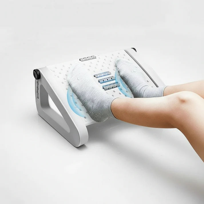 Adjustable Under Desk Foot Rest with Dual Texture Surface