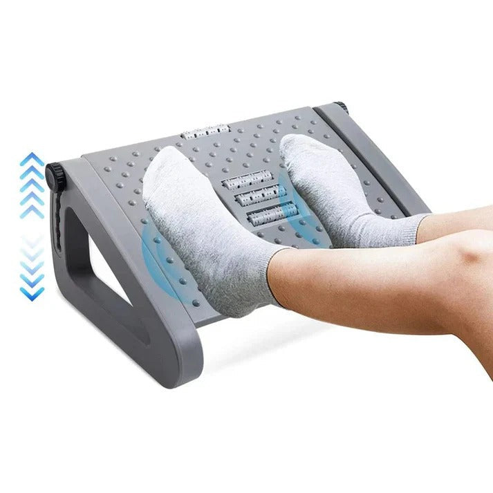 Adjustable Under Desk Foot Rest with Dual Texture Surface