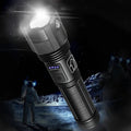 USB Rechargeable Aluminum Flashlight with Battery Indicator