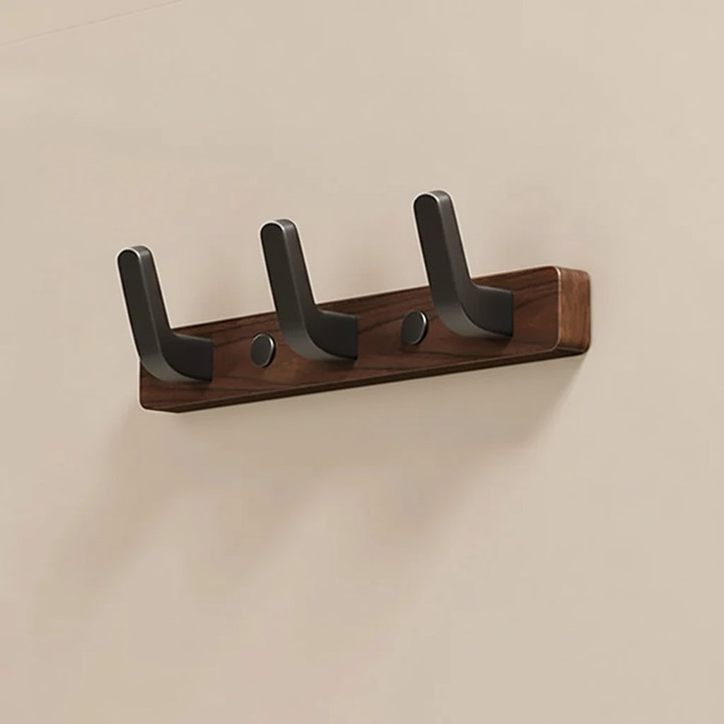 Wall Mounted Coat Hook with Wood and Metal Design