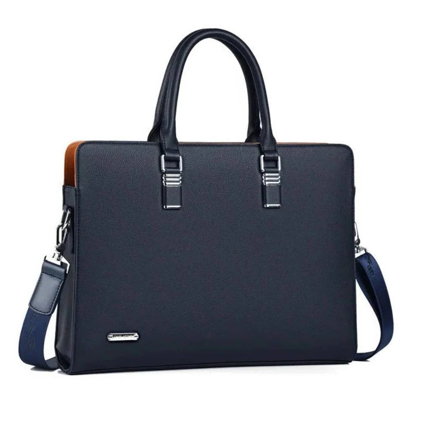 Leather Laptop Shoulder Bag for Men, Fits 14 to 15 Inch Laptops